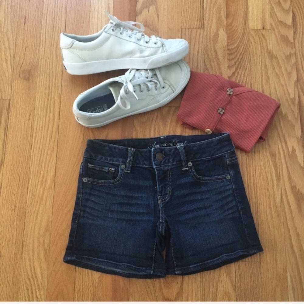 American Eagle Dark Wash Jean Shorts
